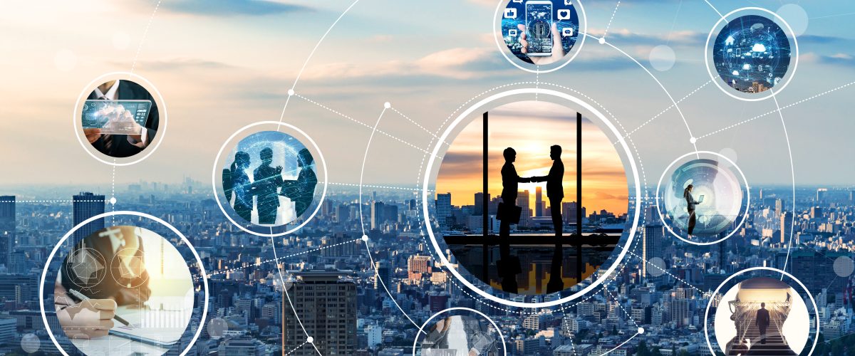 Network of business concept.